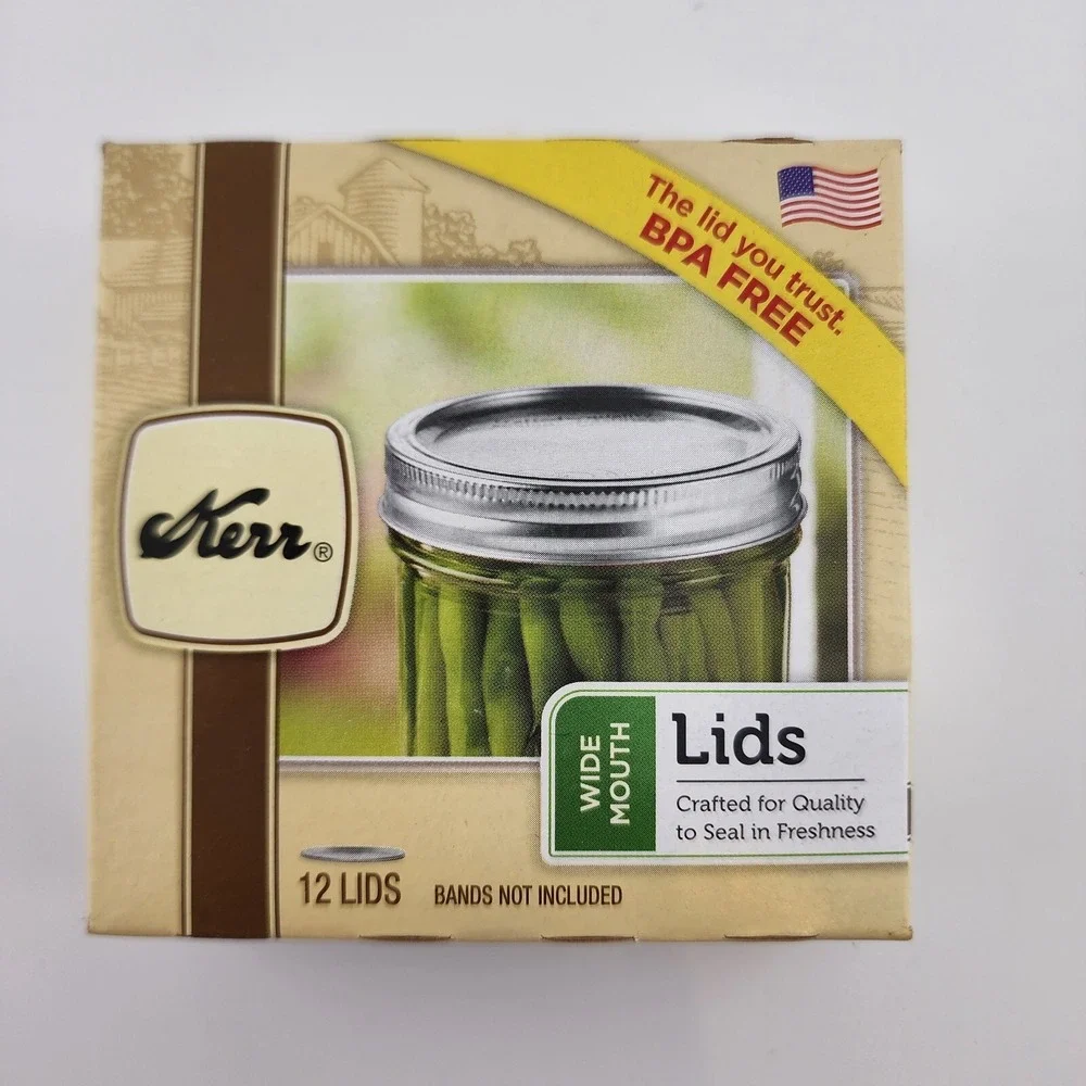 Kerr Wide Mouth Canning/Mason Jar‎ Lids. Box of 12 Suretight Lids. 2139399